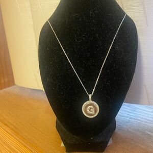 Elegant Silver Pendant Necklace 10in necklace